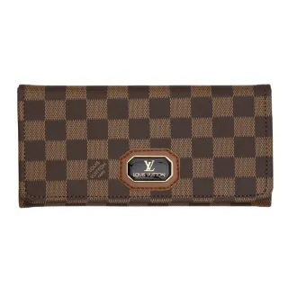 Carteira Premium Feminina Grande - Porta Documentos, RG e CNH - PRETA/XADREZ