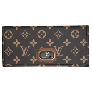 Carteira Premium Feminina Grande - Porta Documentos, RG e CNH - PRETA/XADREZ