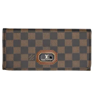 Carteira Premium Feminina Grande - Porta Documentos, RG e CNH - PRETA/XADREZ