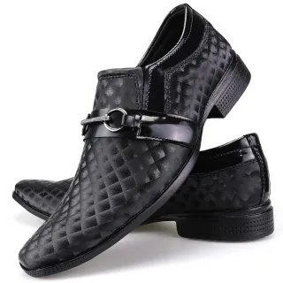 Cedro Verniz Masculino Social Sapato Dhshoes - Cedro