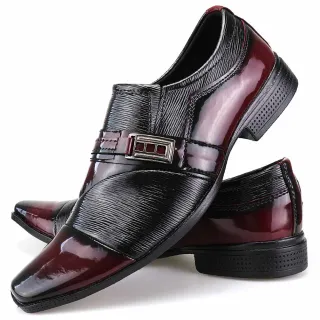 Cedro Verniz Masculino Social Sapato Dhshoes - Cedro