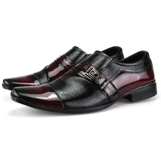 Cedro Verniz Masculino Social Sapato Dhshoes - Cedro