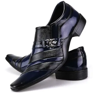 Cedro Verniz Masculino Social Sapato Dhshoes - Cedro