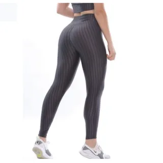 Legging Fitness Cirre 3D - Cintura Alta, Academia, Ginástica - Cinza
