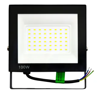 Refletor Led Holofote Frio Smd 100w Bivolt Kit 5 Ip66 - Único
