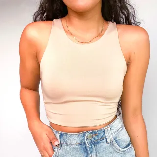 Moda Verão: Kit 2 Cropped Feminino Suplex Liso Básico - Várias Cores - Preto/Terracota