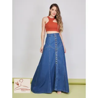 Longa Saia Jeans BP5275 - Compre Online na Raryel - Claro