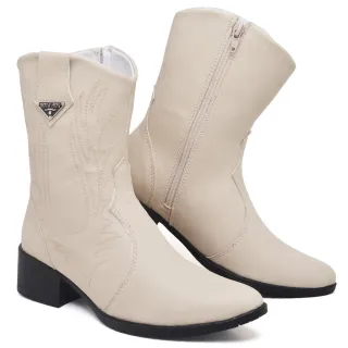 Bota Coturno Feminina Bad Girl Bolsinha - Blogueira - Saltinho