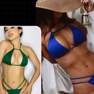 Conjunto de biquíni com amarração, bojo e diversas cores - Telha