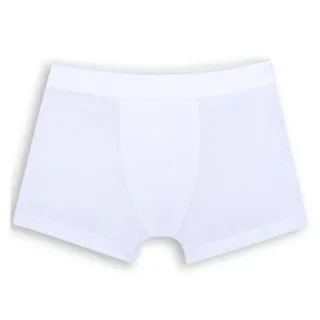 Conjunto de 2 cuecas brancas estilo box em tecido de microfibra REF: 154 - Branco