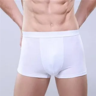 Conjunto de 2 cuecas brancas estilo box em tecido de microfibra REF: 154 - Branco