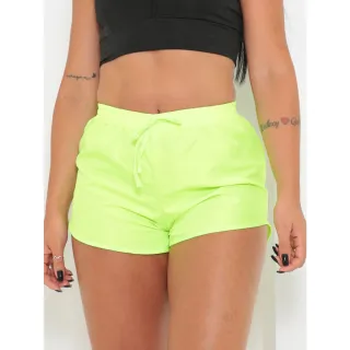Oferta relâmpago: Short feminino leve em tactel, ideal para praia e academia - Preto