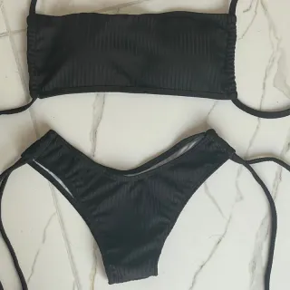 Moda Blogueira: Biquini Feminino Canelado Suplex Cropped Asa Delta - Onça Lilas