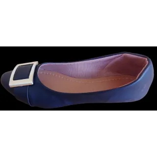 Feminino Mule Sapatilha - Preta Nó