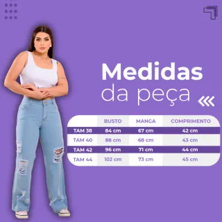 Destroyed Jardineira Calça Macaquinho Elastano Lycra Cintura Alta - 40