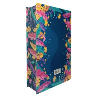 Letra Jumbo - Bíblia Sagrada Feminina Azul com Folhagens - Único