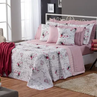 Cobre Leito Queen Estampado Top Line - Kit 3 Peças - Lince