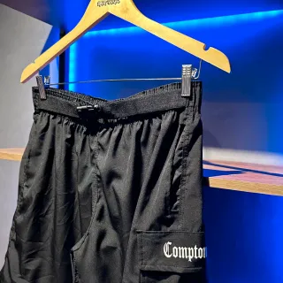 Bermuda Cargo Masculina Verão Skate Compton Tac tel Elastano - Preta