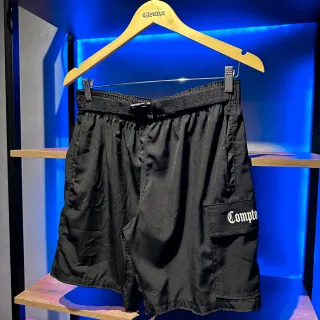Bermuda Cargo Masculina Verão Skate Compton Tac tel Elastano - Preta