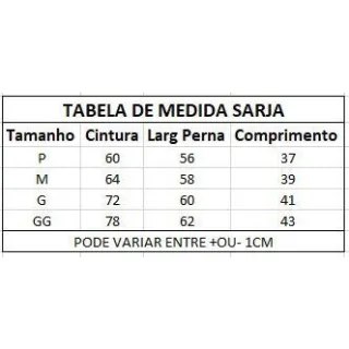 Bermuda Cargo Masculina Sarja Street Casual para laser e dia a dia - Preto