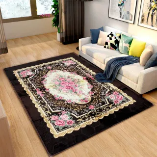 Tapete Estampado Grande 3D de Veludo Antiderrapante