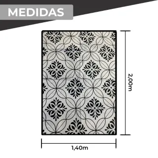 Tapete Estampado Grande 3D de Veludo Antiderrapante - AMSTERDÃ