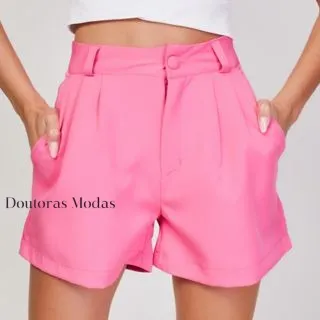 Shorts Alfaiataria Feminino Social 9251 - Vermelho
