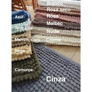 Tapete Antiderrapante Bolinha Micropop - 38X58, 50x70, 50x100 - Rozac - Bege