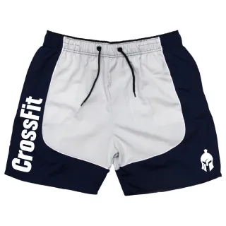 Short Titanio Crossfit Elastano Masculino Duas Cores - Azul/Meio Cinza