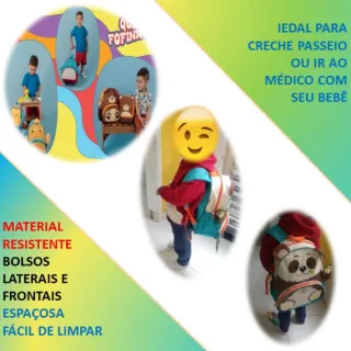 Pequena mochila infantil para passeio ou creche, pet menino menina - Zebra