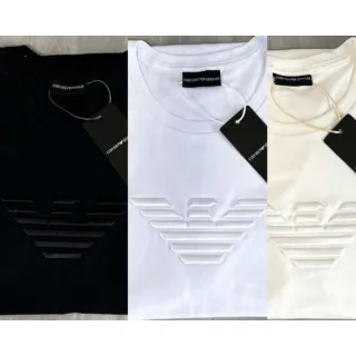 Pronta Entrega Camiseta Algodão Egípcio Monocromática Masculina Preta, Branca e Ocre