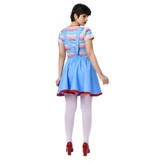 Fantasia Adulto Chucky Brinquedo Assassino Halloween - Azul