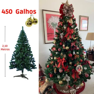 Decoração Natalina: Arvore Pinheiro Verde 1,20 a 2,10 Metros - Preços Baixos!