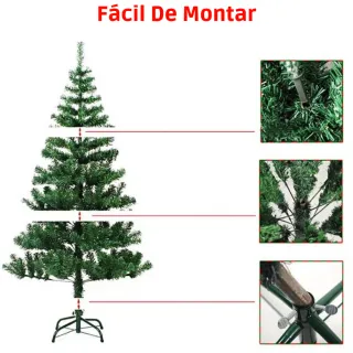 Decoração Natalina: Arvore Pinheiro Verde 1,20 a 2,10 Metros - Preços Baixos! - 350 Galhos / 1,80 Metros