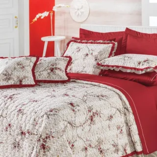 Kit Queen Beatriz Cobre Leito Casal 3 Peças 150 Fios - Único