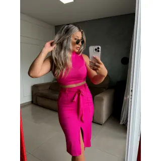 Oferta Conjunto Casual Nady, Elegância Evangélica - Pink