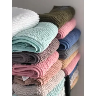 Tapete Antiderrapante Bolinha Micropop - 38X58, 50x70, 50x100 - Rozac - Bege