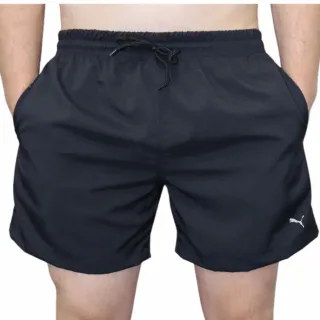 Bermuda Tactel Elastano Preta Masculina Academia
