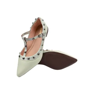 Moda Namoratta Sapatilha Feminina Spikes Bico Fino - Rosa