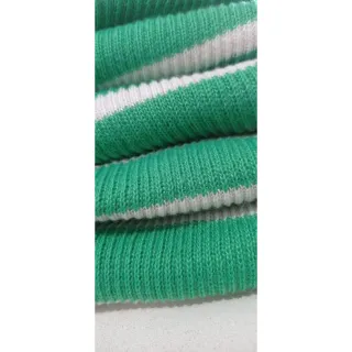 Listras Tendência Saia Midi Tricot Inverno Fenda - PRETA COM LISTRAS CARAMELO