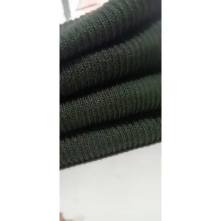 Listras Tendência Saia Midi Tricot Inverno Fenda - PRETA COM LISTRAS CARAMELO