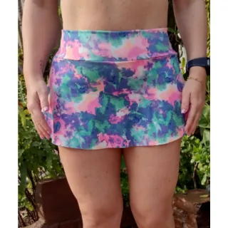 Short feminino academia suplex estampa (ESCOLHA A ESTAMPA) - Marinho/verde