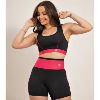 Conjunto ciclista feminino fitness (short e top) para academia - Verde