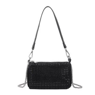Pequena bolsa de ombro com diamantes incrustados - Nova e elegante - aleatório
