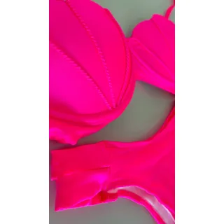 Modelo sereia biquini concha, duas tiras - Terracota