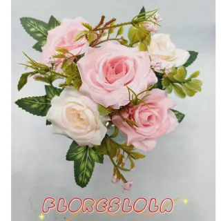 Decoração com Buquê de Rosa Artificial - Casamento, Festas e Casa