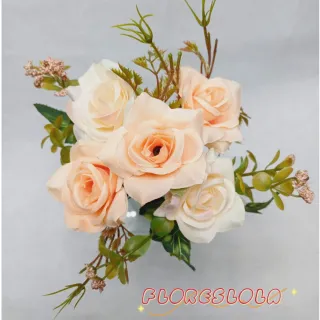 Decoração com Buquê de Rosa Artificial - Casamento, Festas e Casa - Azul