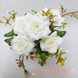 Decoração com Buquê de Rosa Artificial - Casamento, Festas e Casa - Azul