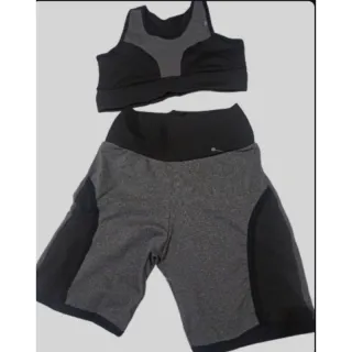 Top e Bermuda Fitness para Academia - Sortidas Cores - Amarelo