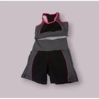 Top e Bermuda Fitness para Academia - Sortidas Cores - Amarelo